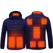 Winter Heated Jacket USB Electric Cotton Coat Zip-up Heater Thermal Clothing Heating Vest For Men